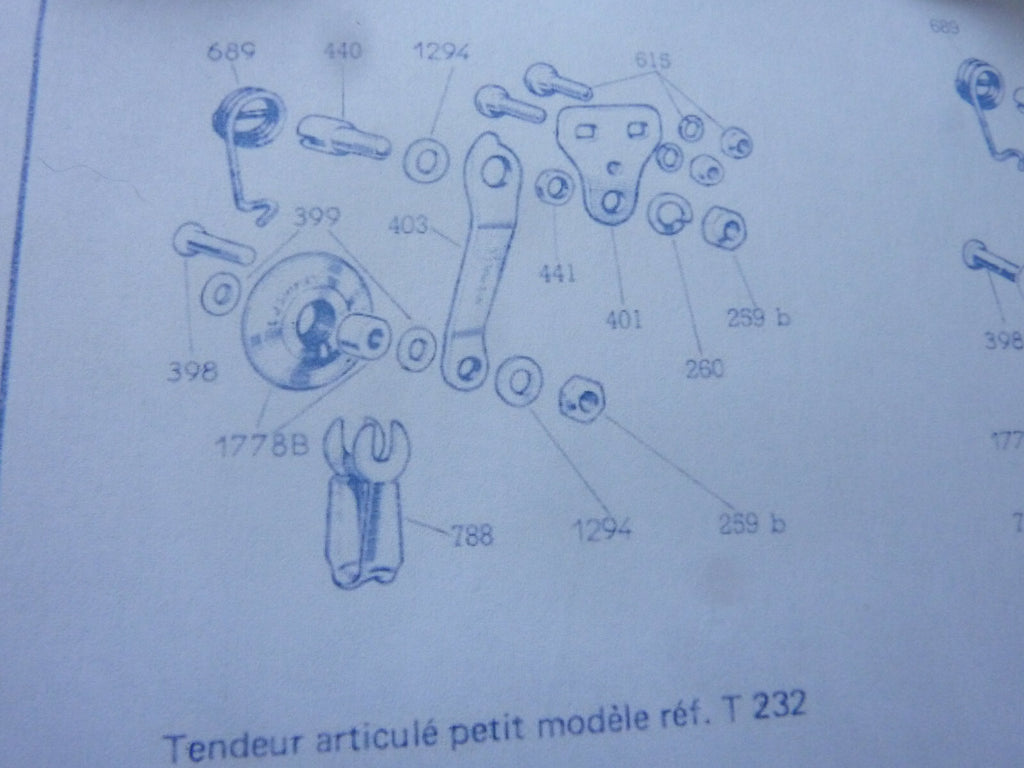 ✨ NOS Arrêt de Chaine / Fourche de Tendeur Simplex 788 – T232 / T234 NEU ✨