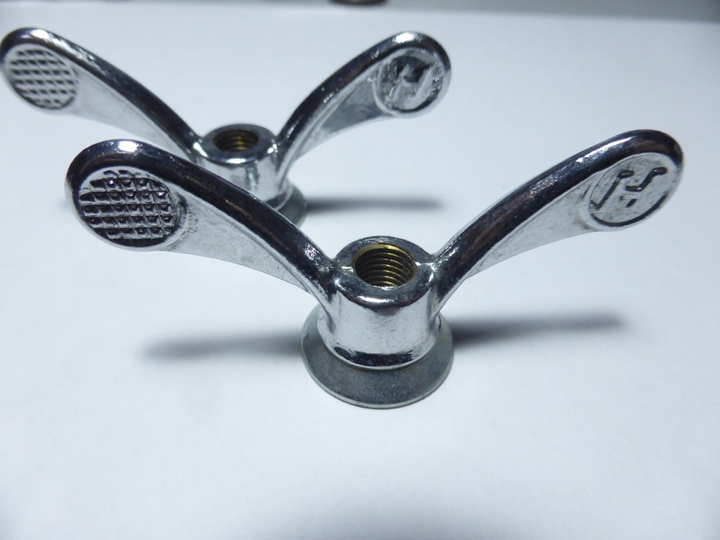 ✨NOS Neu neuf 2 Écrous Papillon Vélo Ancien laiton Huret Wing Nuts 8 mm Vintage✨