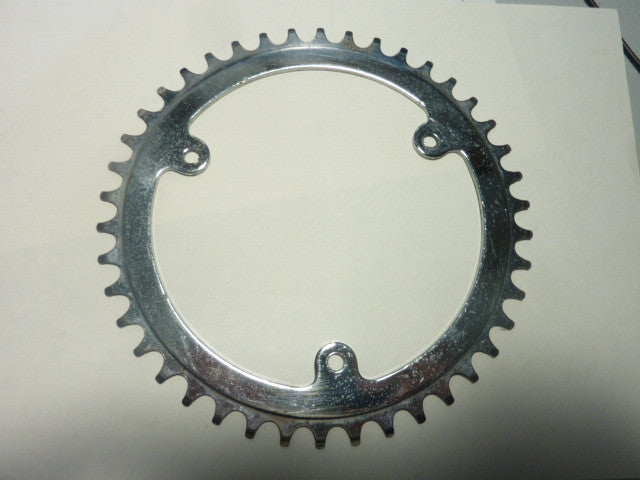 vintage CHAINRING  - 42 - Plateau acier chromé trous de Ø 6 mm