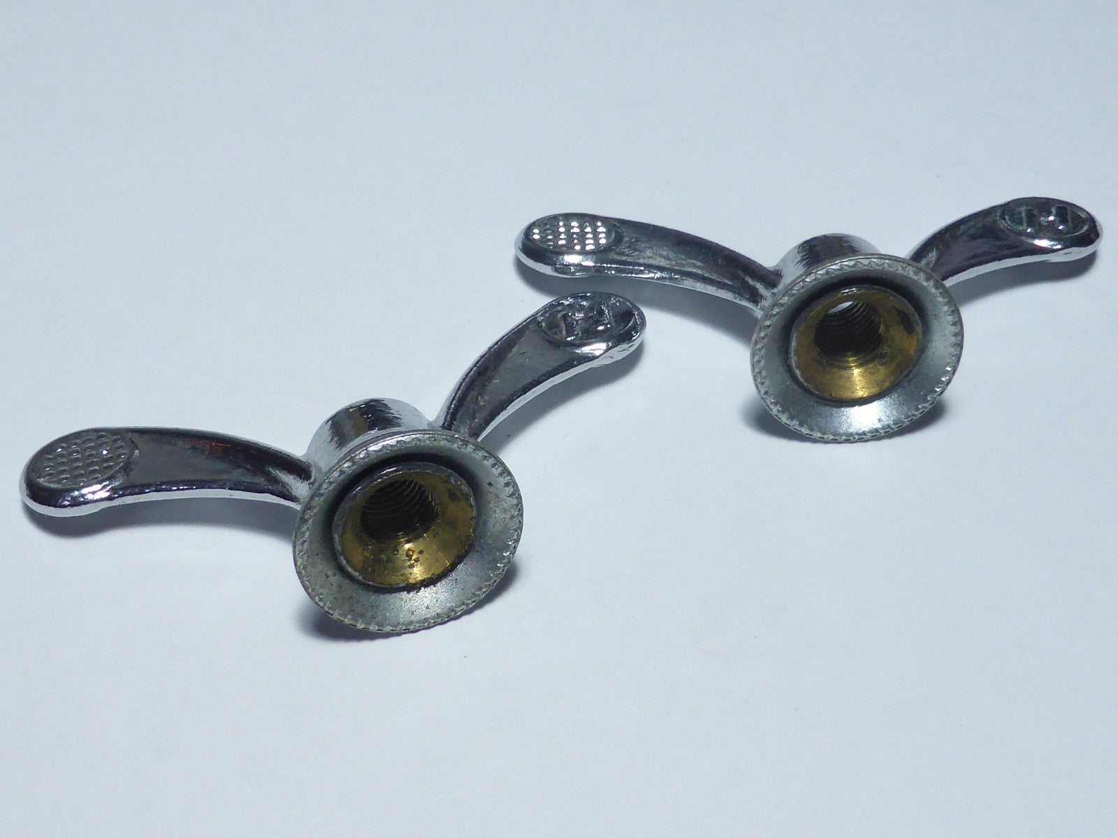 ✨NOS Neu neuf 2 Écrous Papillon Vélo Ancien laiton Huret Wing Nuts 8 mm Vintage✨