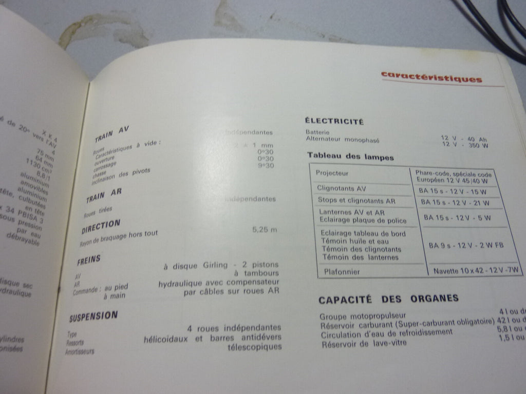 Peugeot 204 Livret notice conduite entretien Mars 71 11° édition