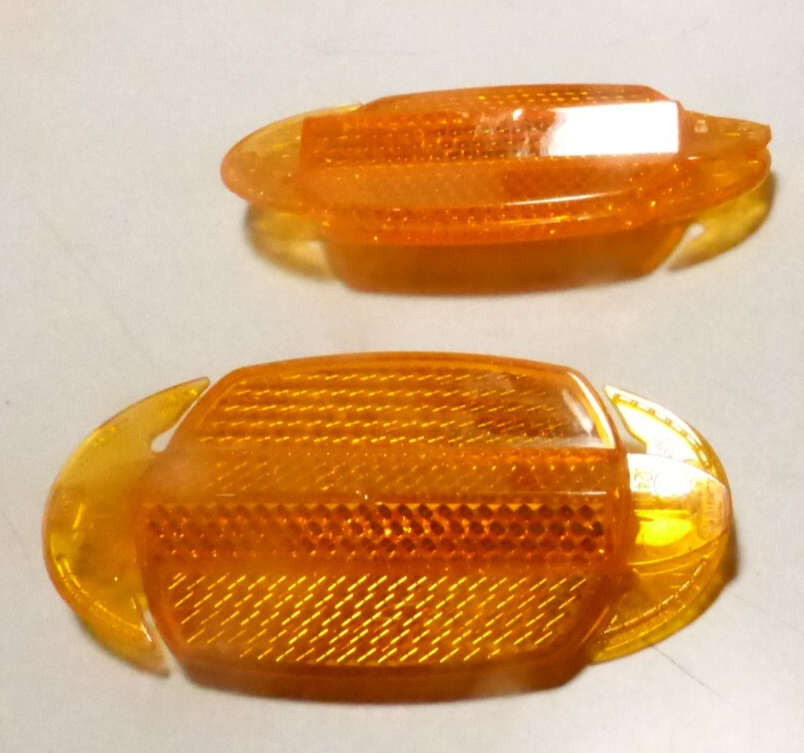2x TPL bicycle reflector spoke spotlight cat eyes orange 04011  catadioptre velo
