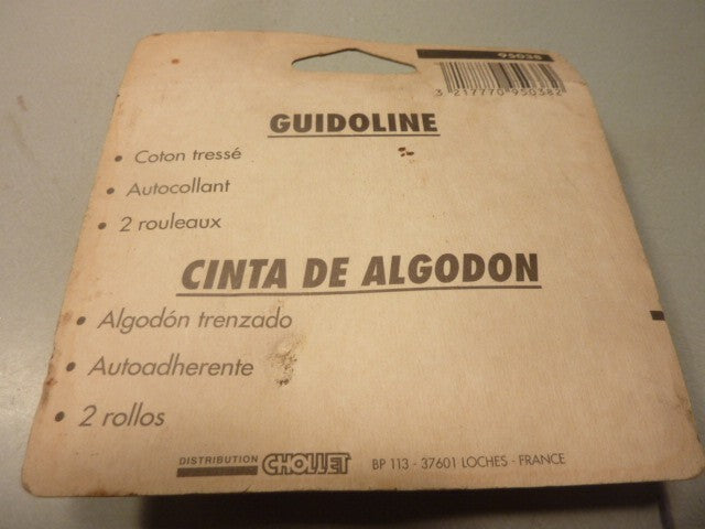 NOS Guidolines Cotton Handlebar Tapes 1 paire noir