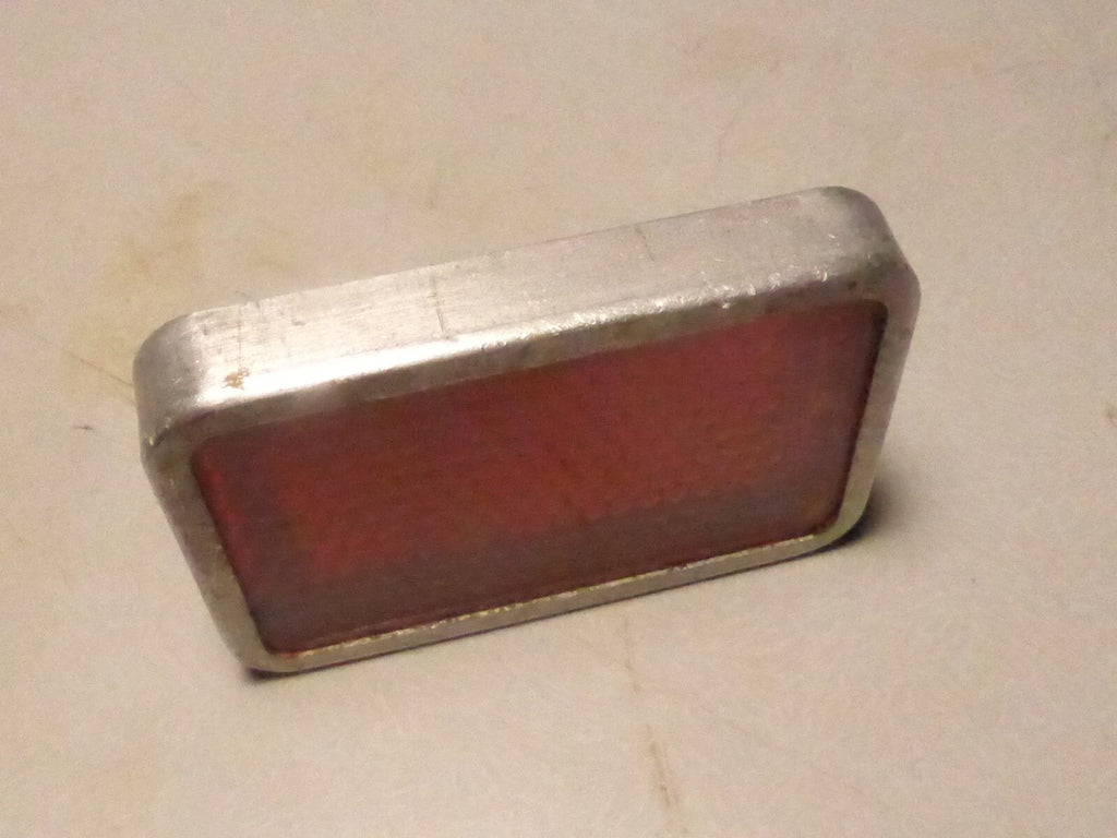 Catadioptre en Verre rouge et Aluminium TPV 303 vélo cyclomoteur  Vintage TBE