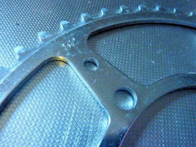 vintage CHAINRING  - 52 - Plateau acier chromé BCD 116 velo vintage