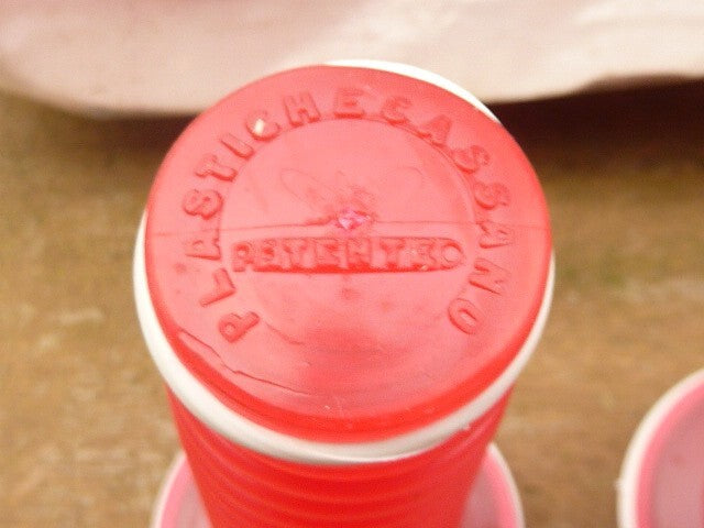 ✨Plastiche Cassano Handlebar Grips red White Cycle BMX Brand New 2 PAIR✨