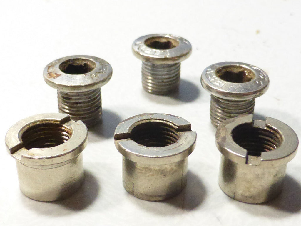 lot de 3 Vis  vélo pédalier chromé RPM  motobecane peugeot vintage