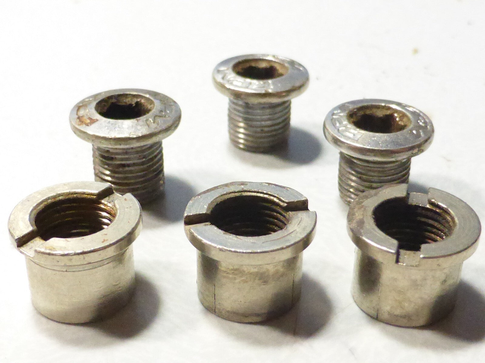 lot de 3 Vis  vélo pédalier chromé RPM  motobecane peugeot vintage
