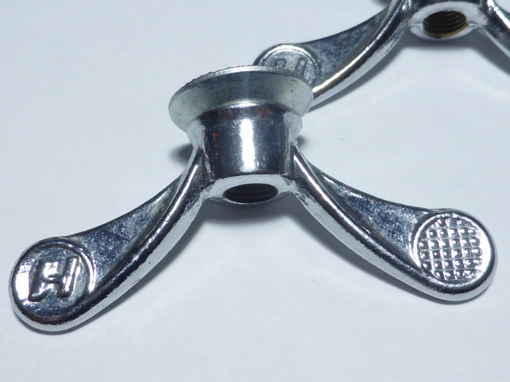 ✨NOS Neu 2 Écrous Papillon Vélo Ancien laiton Huret Wing Nuts 9.5 mm Vintage✨