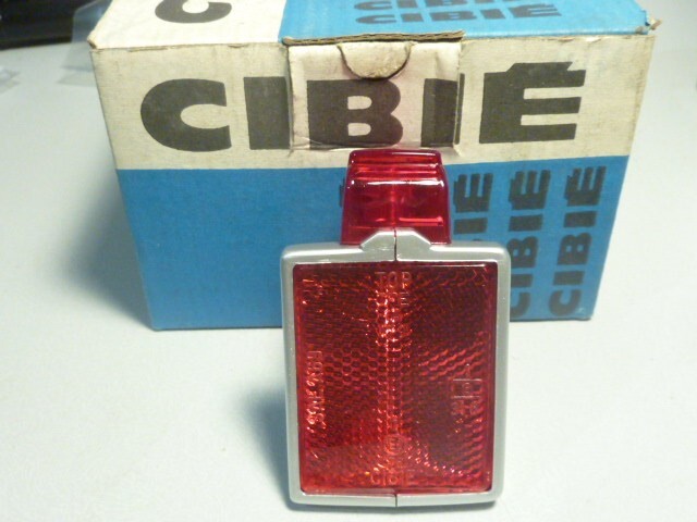 NOS CIBIE  FEU PHARE ARRIERE ANCIEN VELO BICYCLE randonneur neuf d'époque