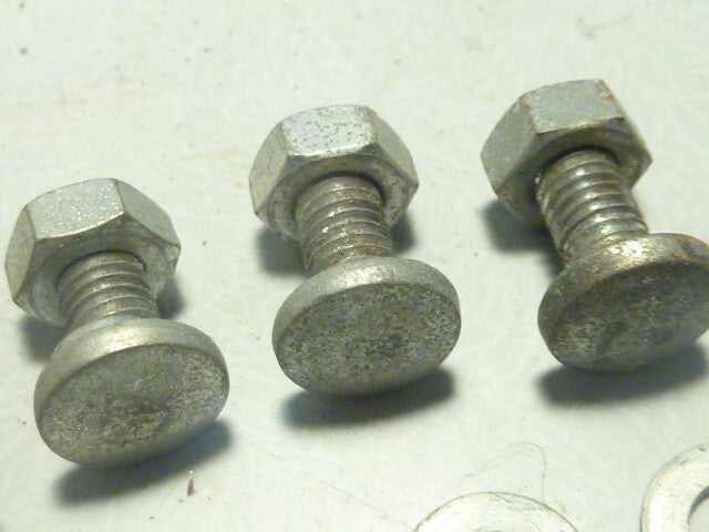 tète ronde méplat 6 vis bolt screw acier  vintage