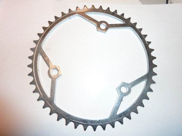 ✨ NOS Plateau 46 dents BCD 116 – acier chromé – vélo vintage / fixie – 1/8 ✨