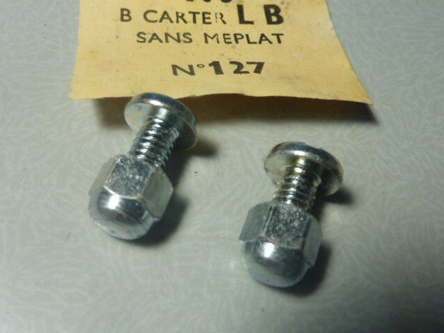 2 anciennes vis boulon  carter borgne  velo cyclomoteur mobylette vintage