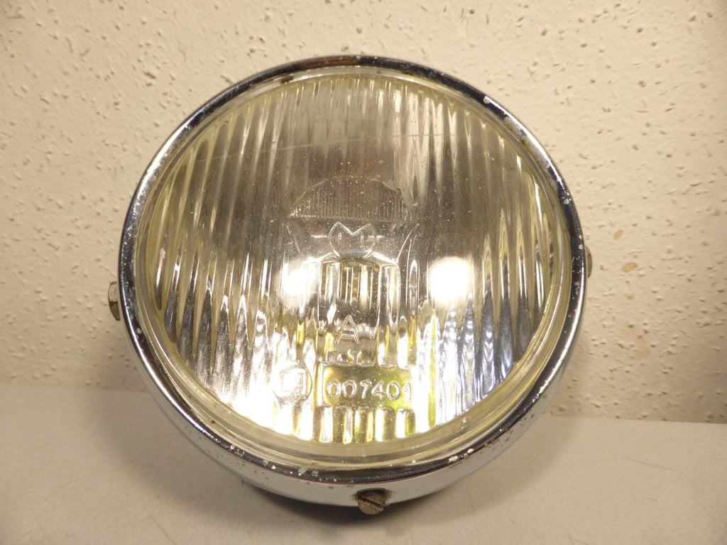 ✨ Ancien  phare rond chromé Ø 142   Motobecane  PEUGEOT   cyclomoteur mobylette✨