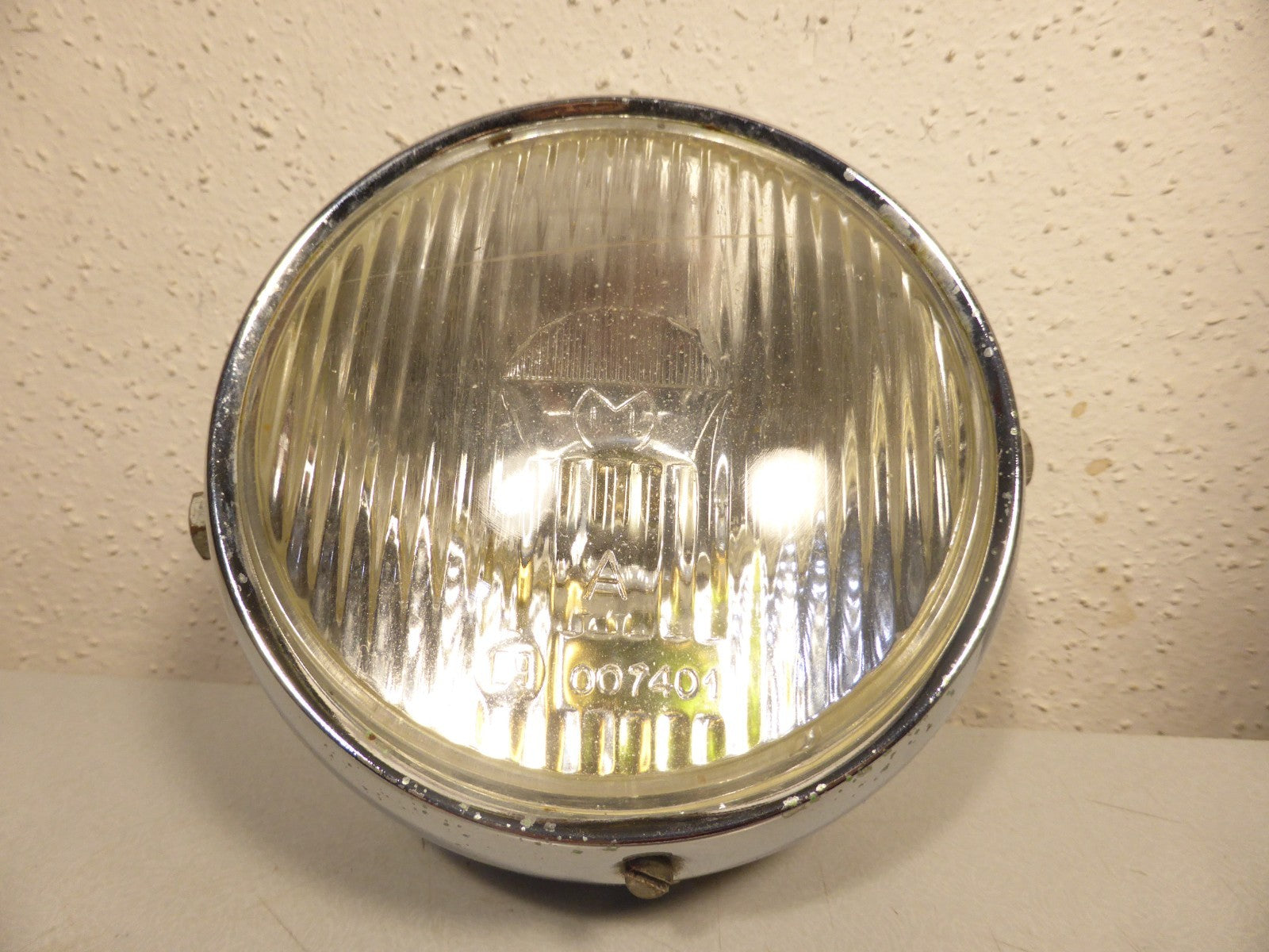 ✨ Ancien  phare rond chromé Ø 142   Motobecane  PEUGEOT   cyclomoteur mobylette✨