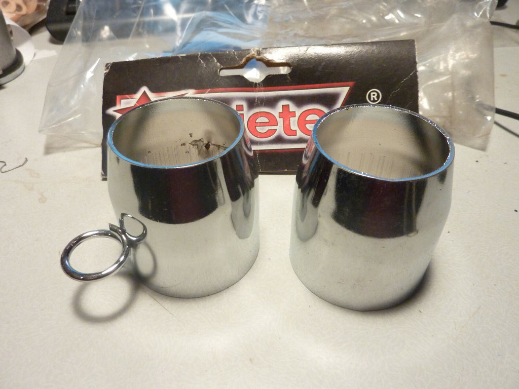 NOS NEU cache poussire vintage Ariete chromé ø 35-44 Longueur 48 mm