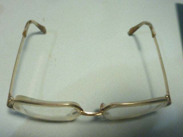 AUTHENTIQUE vintage 1960 PLAQUEE OR LUXOTTICA 18K paires lunette de vue LUNETTES