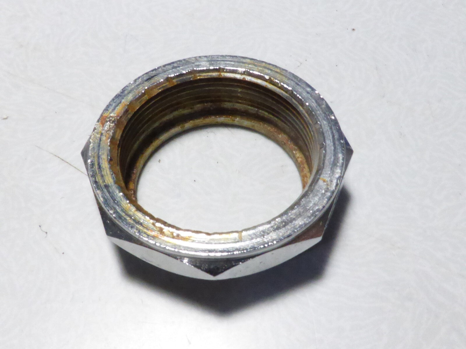 ✨ NOS contre-écrou chromé 1" (25.4 mm) – haut de fourche – vélo vintage ✨