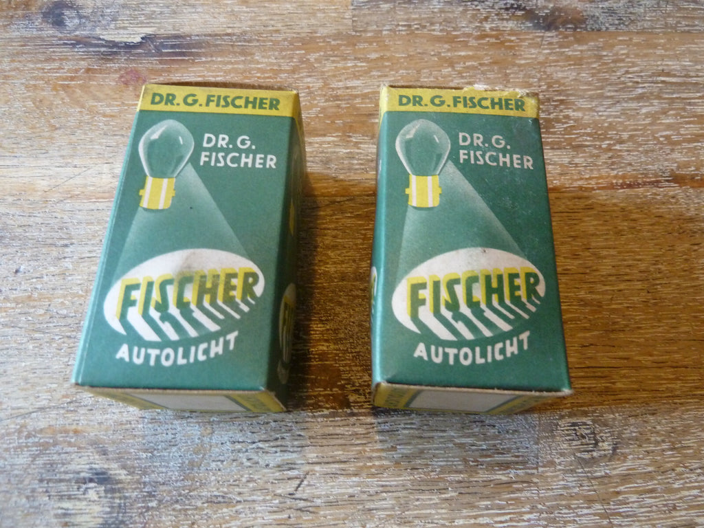 LOT DE 2 AMPOULES DE PHARES 6V FISCHER motos AUTOS ANCIENNES 6V 18/18 W BA 21 d