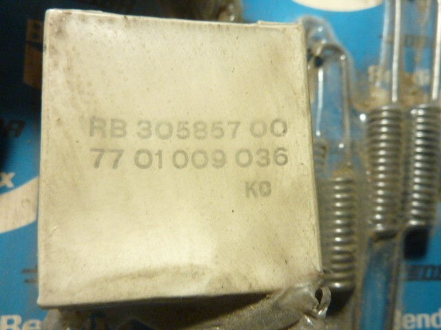 NOS Bendix Kit d'accessoires. mâchoire de frein Renault 4 5 6