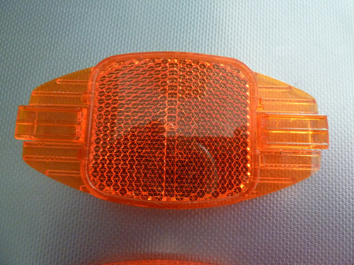 2 reflecteurs orange de roues de velo  catadioptre