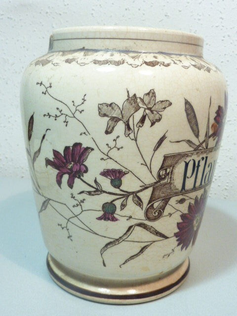 pot a prunes céramique faïence A. H. ANNABURG- GERMANY -  1874 - 1923 pflaumen