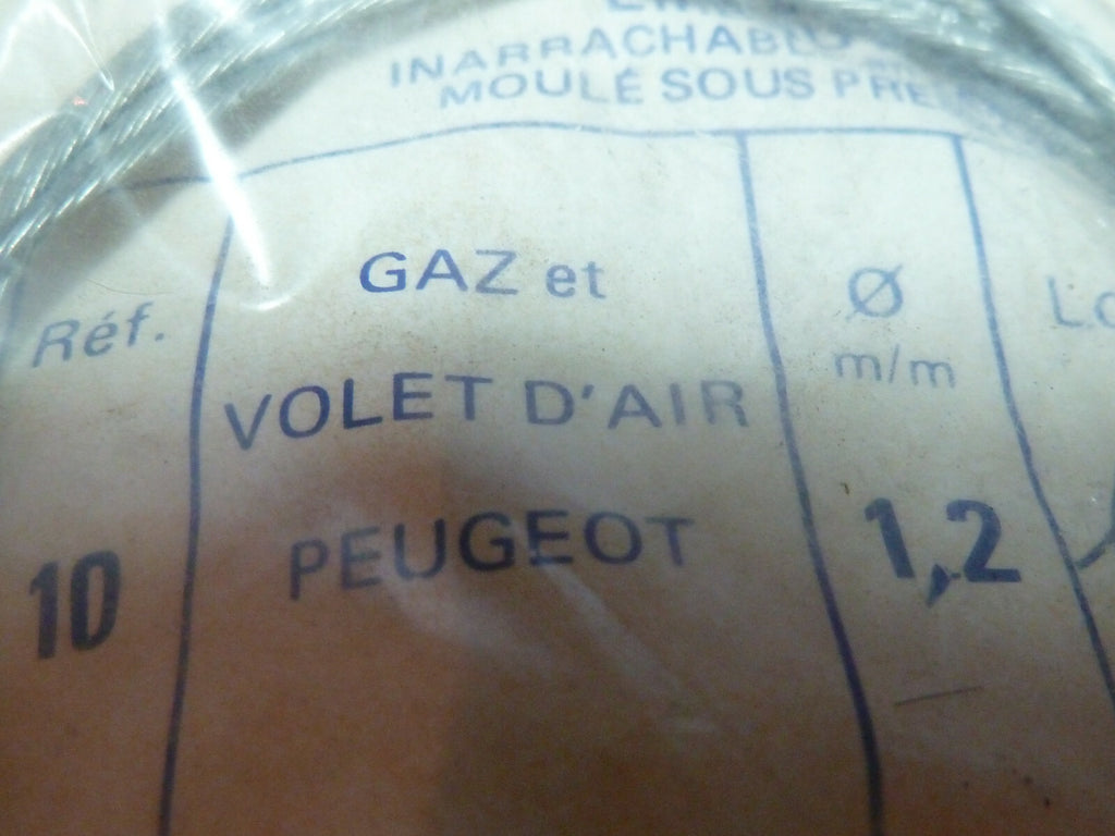 NOS neu cable gaz et décompresseur Peugeot 1m20 vintage