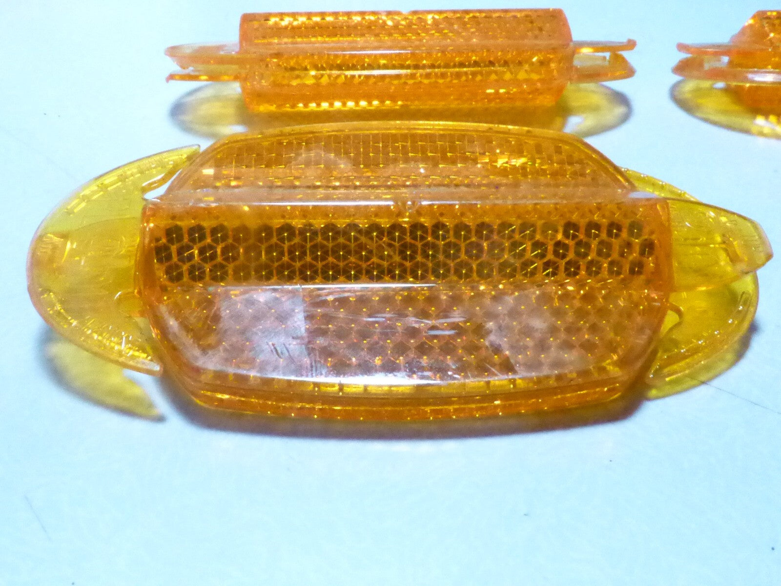 2x TPL bicycle reflector spoke spotlight cat eyes orange 04011  catadioptre velo