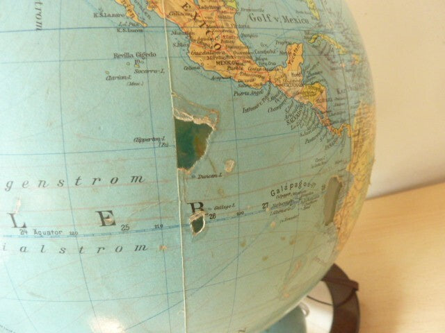 ANCIEN GRAND GLOBE TERRESTRE MAPPEMONDE COLUMBUS ERDGLOBUS BERLIN