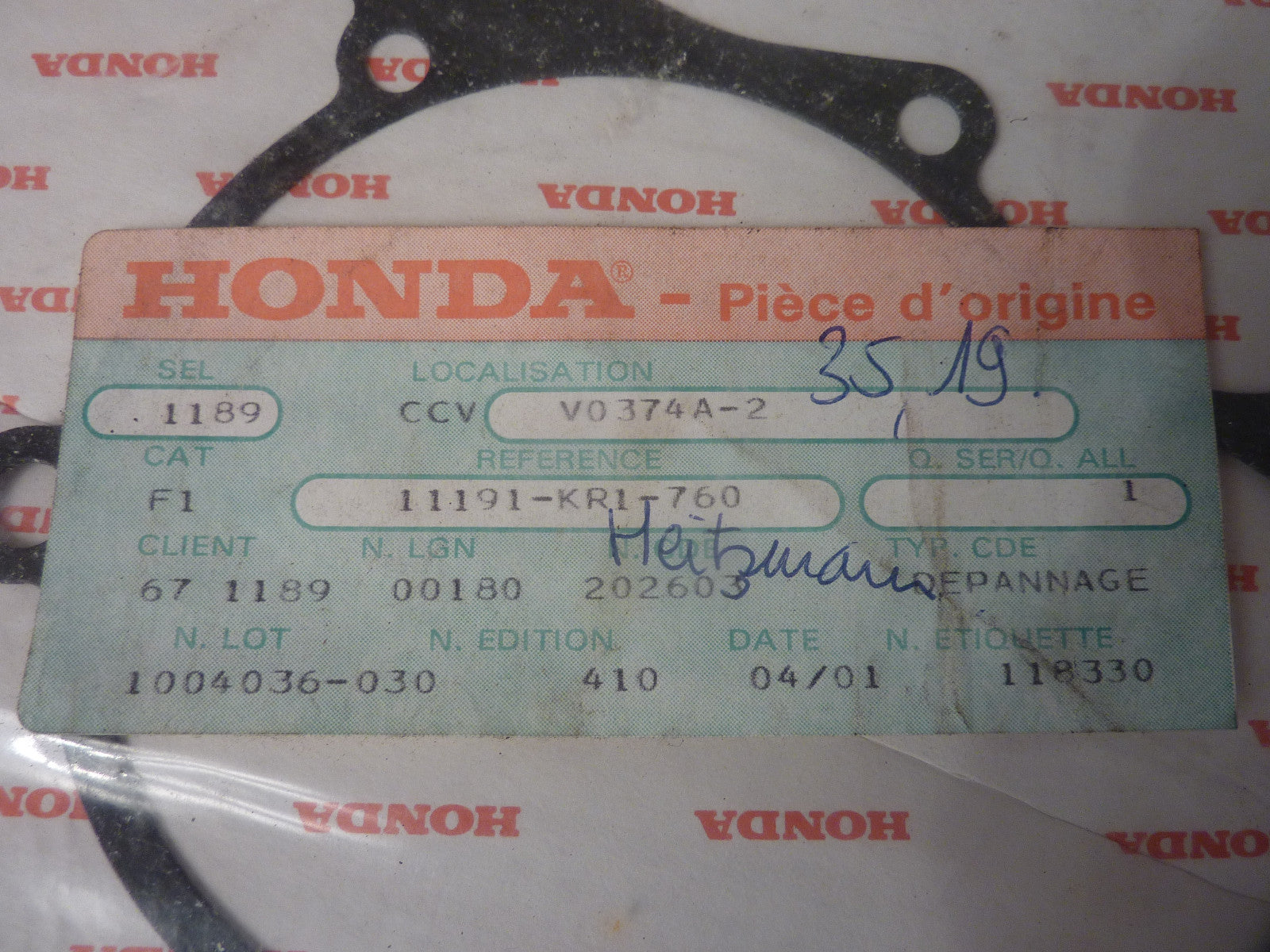 joint Honda XL 600 V