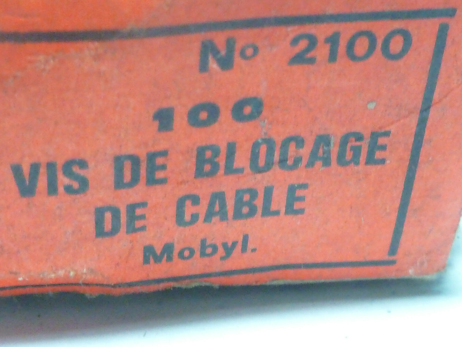 ✨ Ancien stock / NOS – Lot de 2 Vis de blocage de câble Algi  – Mobylette ✨