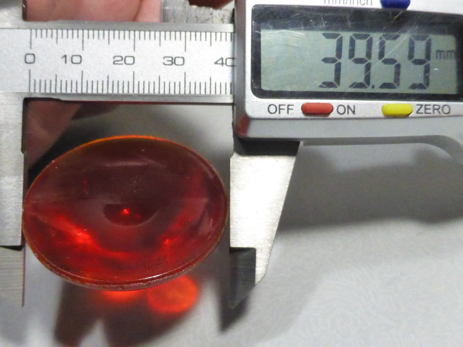 1 ancien vintage verre de feu rouge velo cyclo mobylette