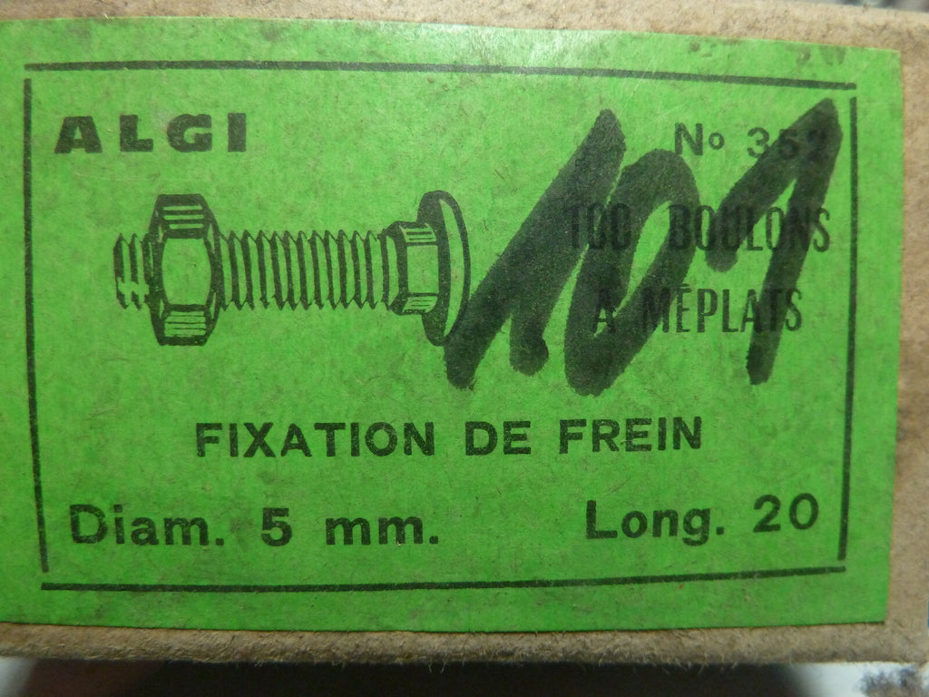 ✨ NOS NEU algi boulons 9 vis  méplat collet fixation de freins velo cyclo 5x20 ✨