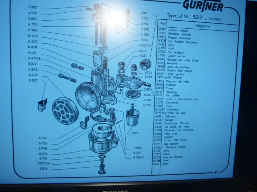 NOS 1 ressort carburateur GURTNER levier J14 6127 peugeot motobecane ancien stoc