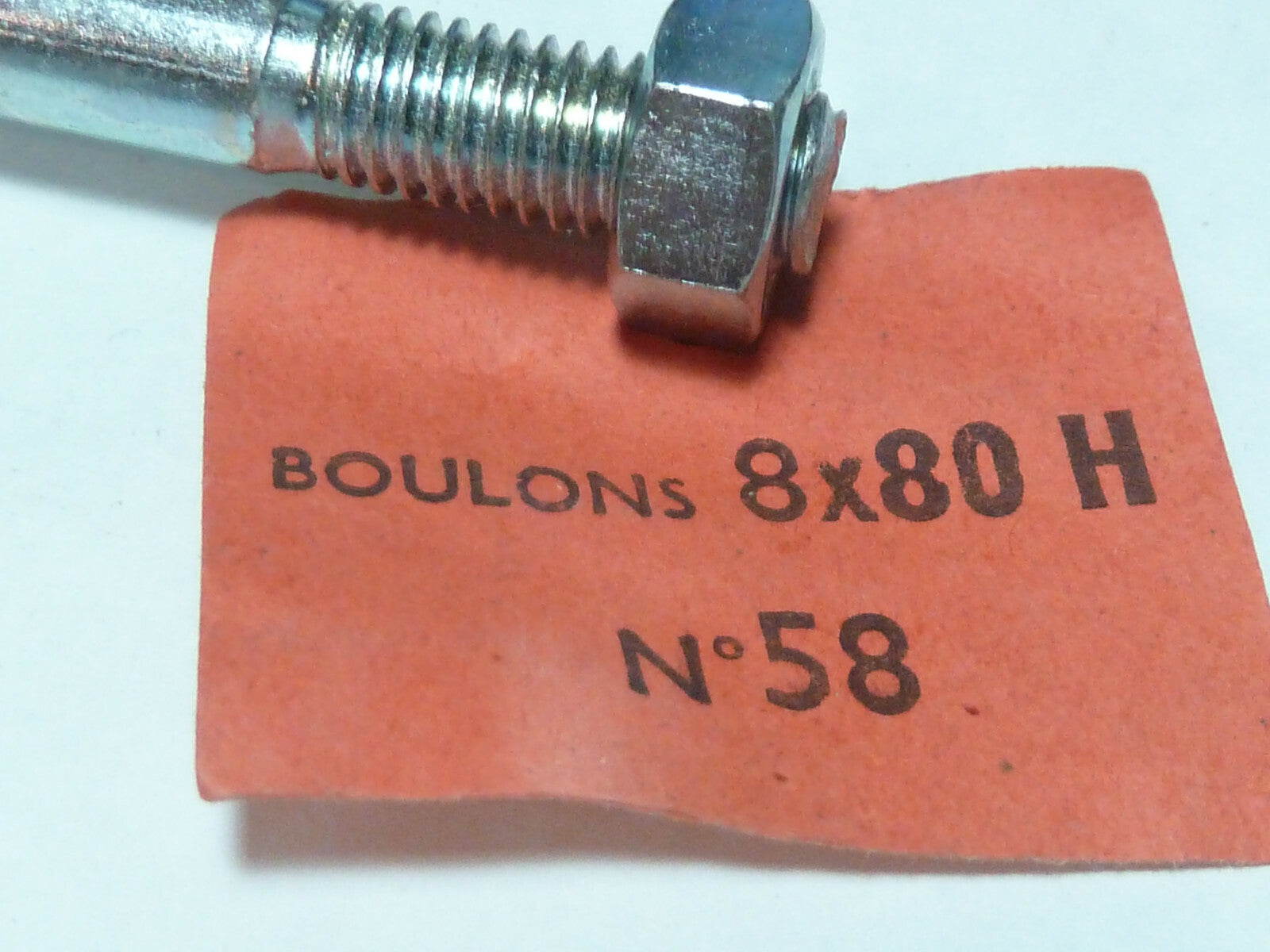 ✨1 vis boulon Axe diamètre 8 x 80 mm  fixation mobylette moto solex Algi 86 mm✨