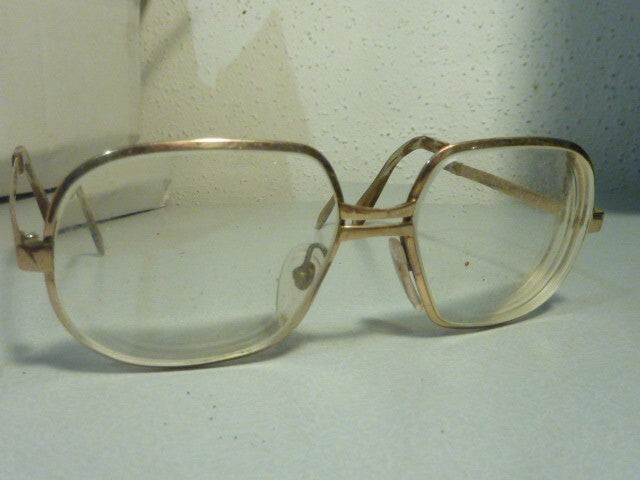 AUTHENTIQUE vintage 1960 PLAQUEE OR LUXOTTICA 18K paires lunette de vue LUNETTES