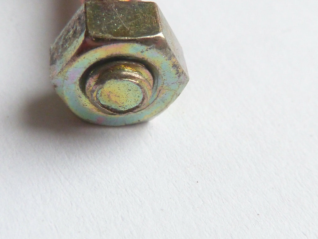 NOS neu 5 VIS Hexagonale Écrou 0.8 cm Whitworth acier doré velo vintage 17x5 mm