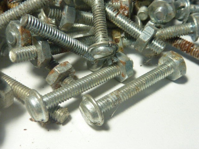 vintage ancien VIS boulon 5x35 mobylette solex M5 35 mm pas de 0.8 tête fendue