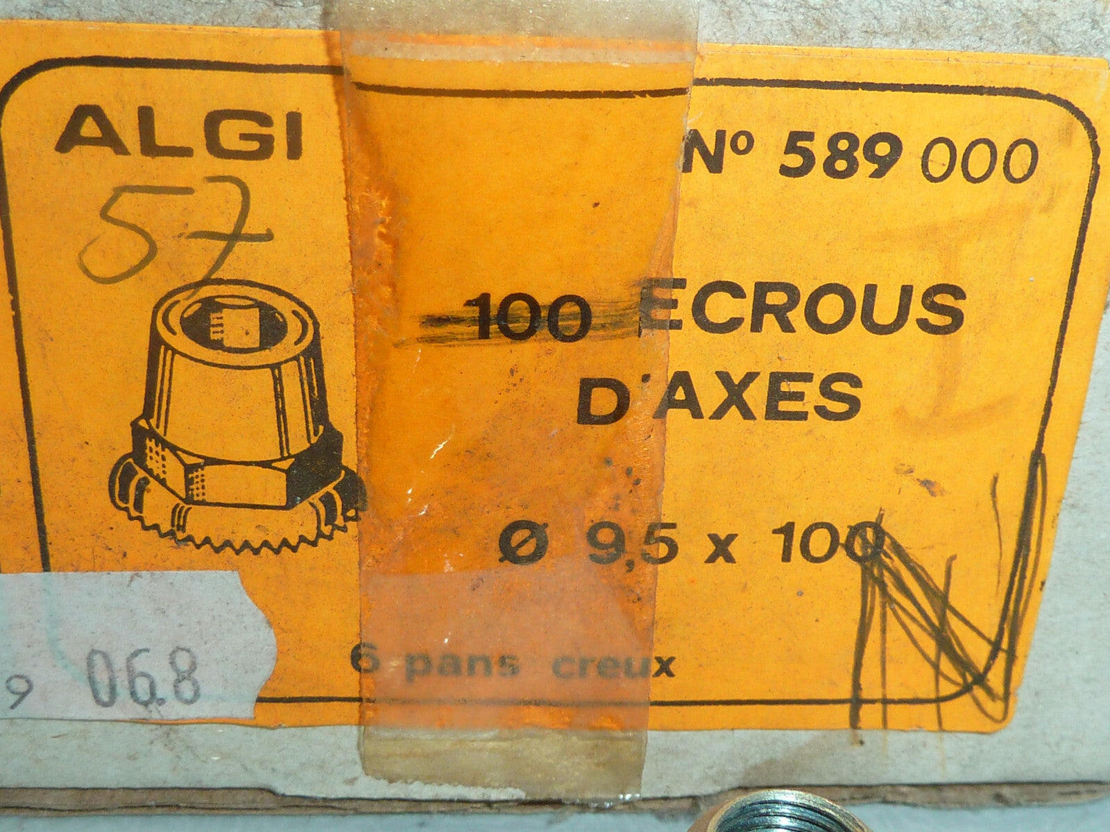 2 écrou Boulon pour axe de roue  velo 9.5x100 algi