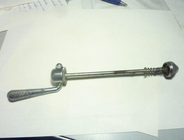 NOS Pelissier attache rapide Quick Release rear Skewer Eroica 1970 wheel skewer