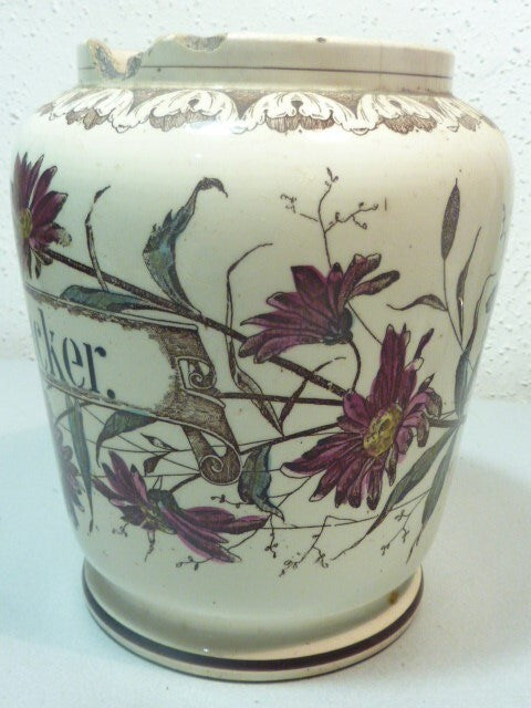 Vase pot a sucre céramique faïence A. H. ANNABURG  zucker GERMANY -  1874 - 1923
