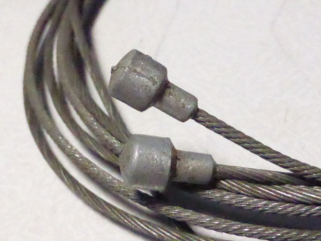 Câble de frein 1.9m et 0.9 m Ø 1.45 mm tête type poire Ø 6xL5mm