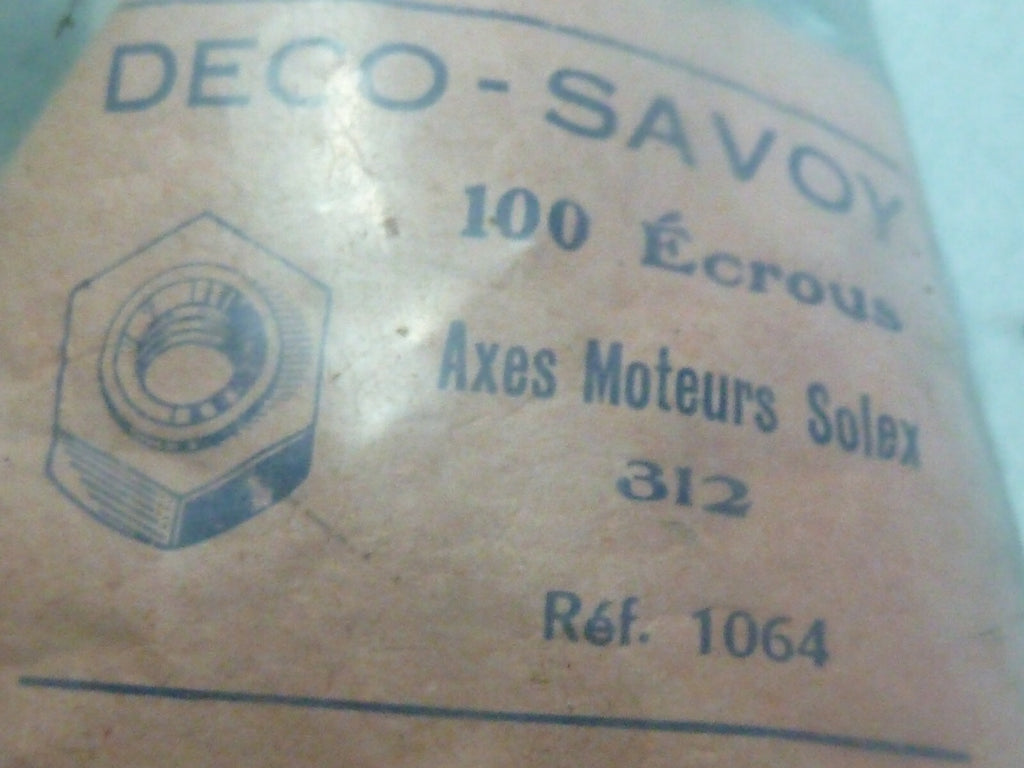NOS vintage ancien axe écrou moteur solex  ancien stock