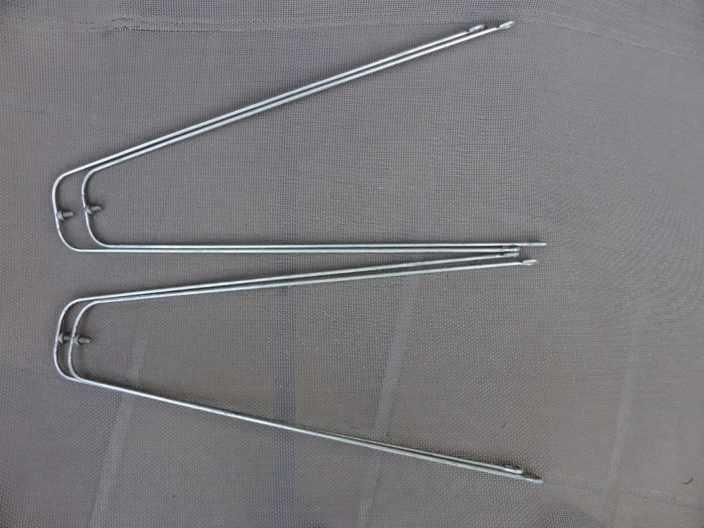 ✨ NOS 4 tringles de garde boue 350 mm Ø 3.5 mm acier vélo vintage 45 mm✨