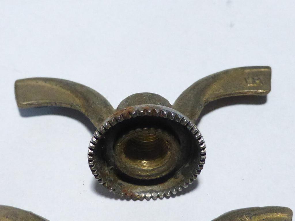 2 anciens Ecrous Papillon Velo Ancien Set Wing Nuts Brass 9 mm vintage LM