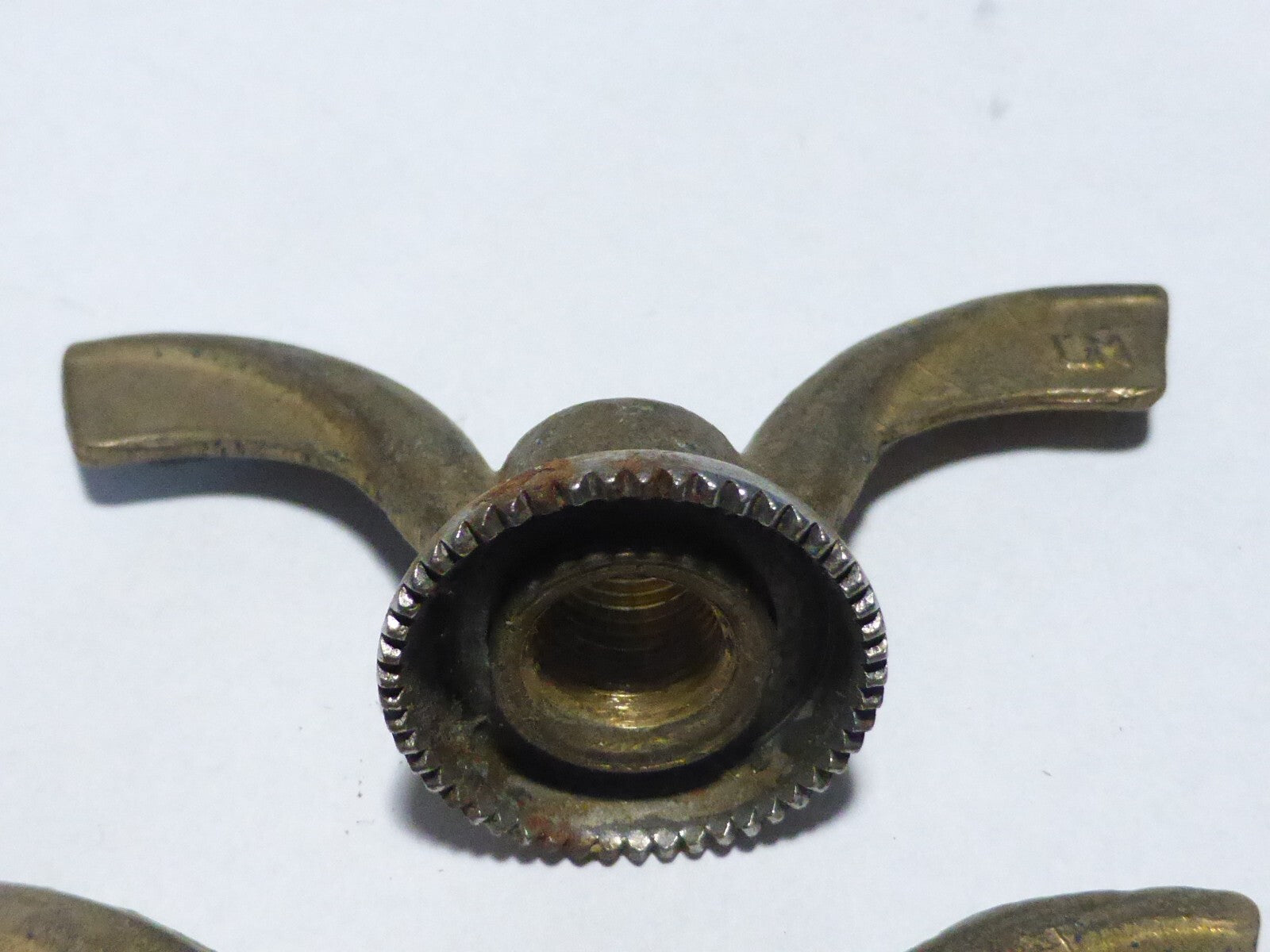 2 anciens Ecrous Papillon Velo Ancien Set Wing Nuts Brass 9 mm vintage LM