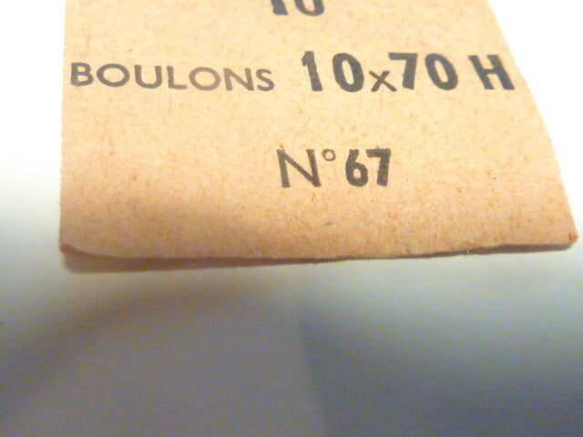 1 vis boulon Axe diamètre 10x70 fixation mobylette moto solex Algi