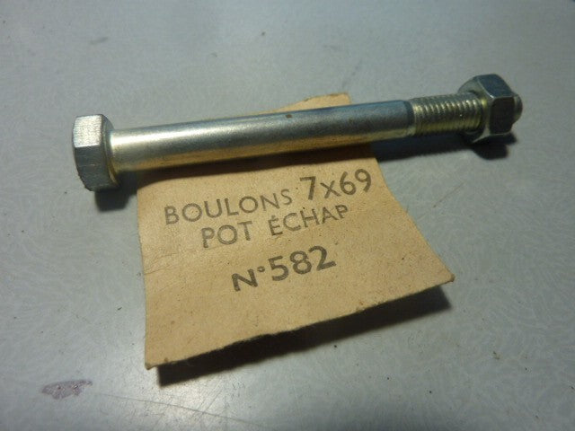 ✨ NOS Algi ancienne vis serrage échappement mobylette vintage 7x69✨