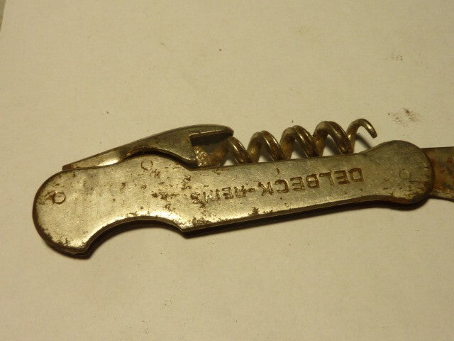 Vintage DELBECK Champagne Multi Outil Ouvre-Lettre Tire-Bouchon