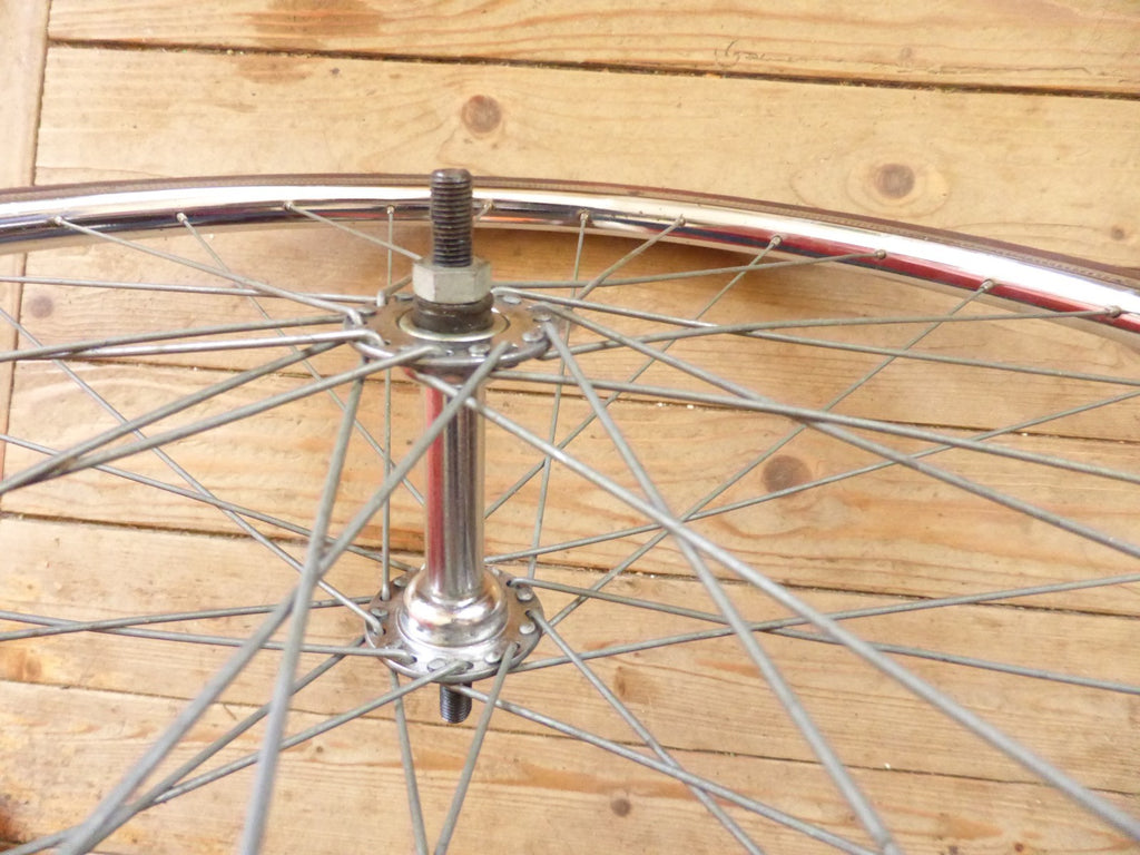 ✨NOS Roue avant velo vintage 650A (590) – 1975 – jante chromée - pneu Michelin✨